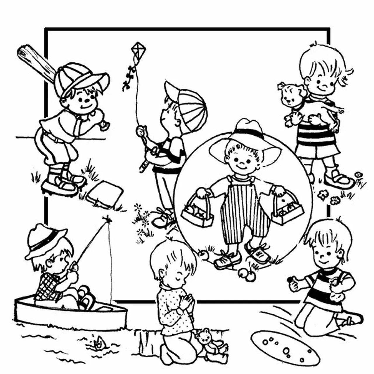 3911, Aunt Martha's® Vintage Embroidery, Transfer Pattern, Hot Iron Transfers, Little Boy, Tea Towels