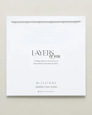 Bryan Anthonys Milestone Satellite Chain Anklet Silver