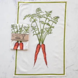 Carrot Flour Sack Kitchen Towel Set of 2