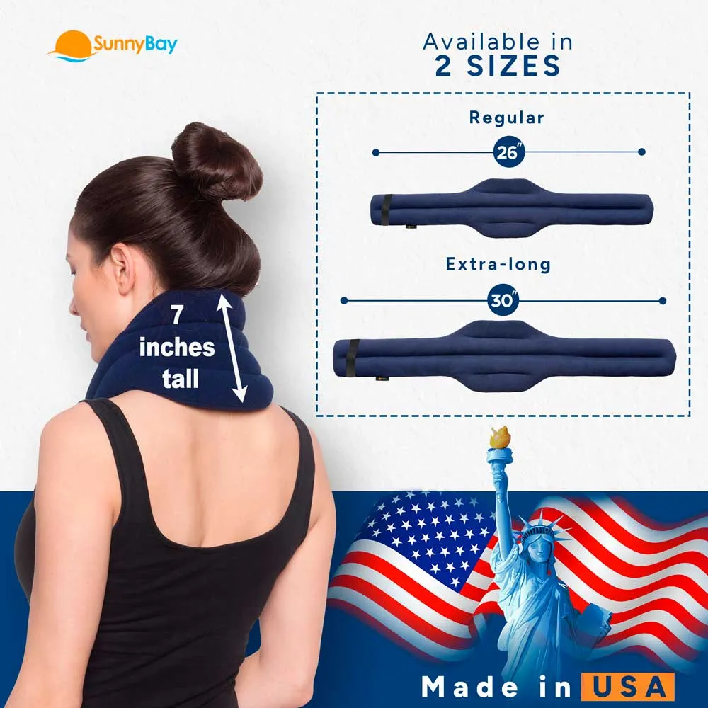 Cotton Hands-free Microwavable Neck Heating Wrap, Blue