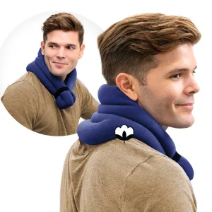Cotton Hands-free Microwavable Neck Heating Wrap, Blue