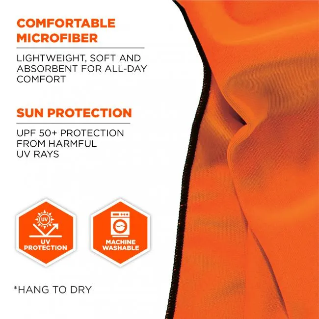 Ergodyne Chill-Its 6602MF Evaporative Microfiber Cooling Towel - Orange