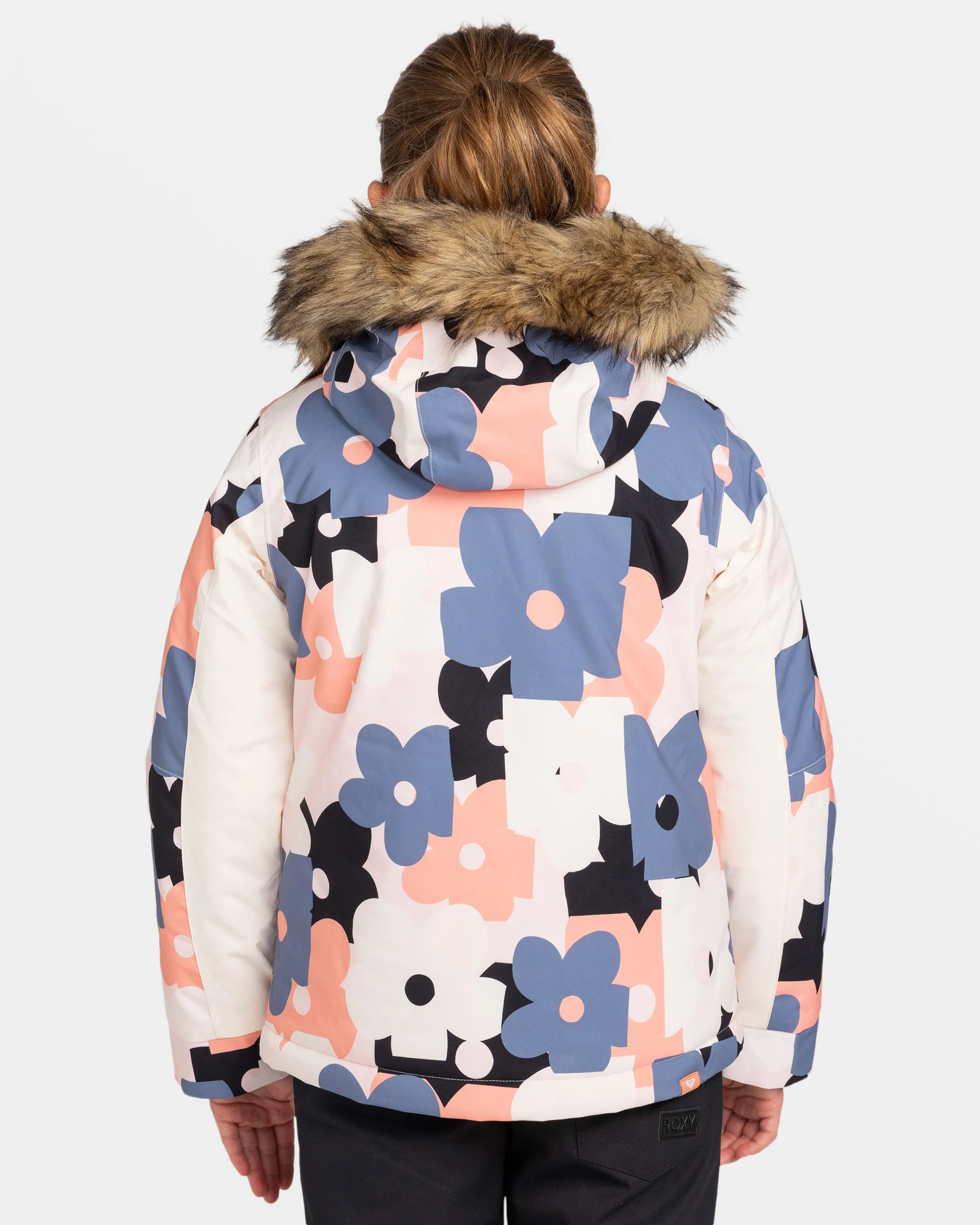 Girls 8-16 Roxy Pie Snow Jacket - Pink Salt Prima