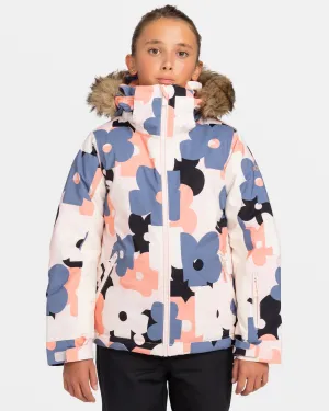 Girls 8-16 Roxy Pie Snow Jacket - Pink Salt Prima