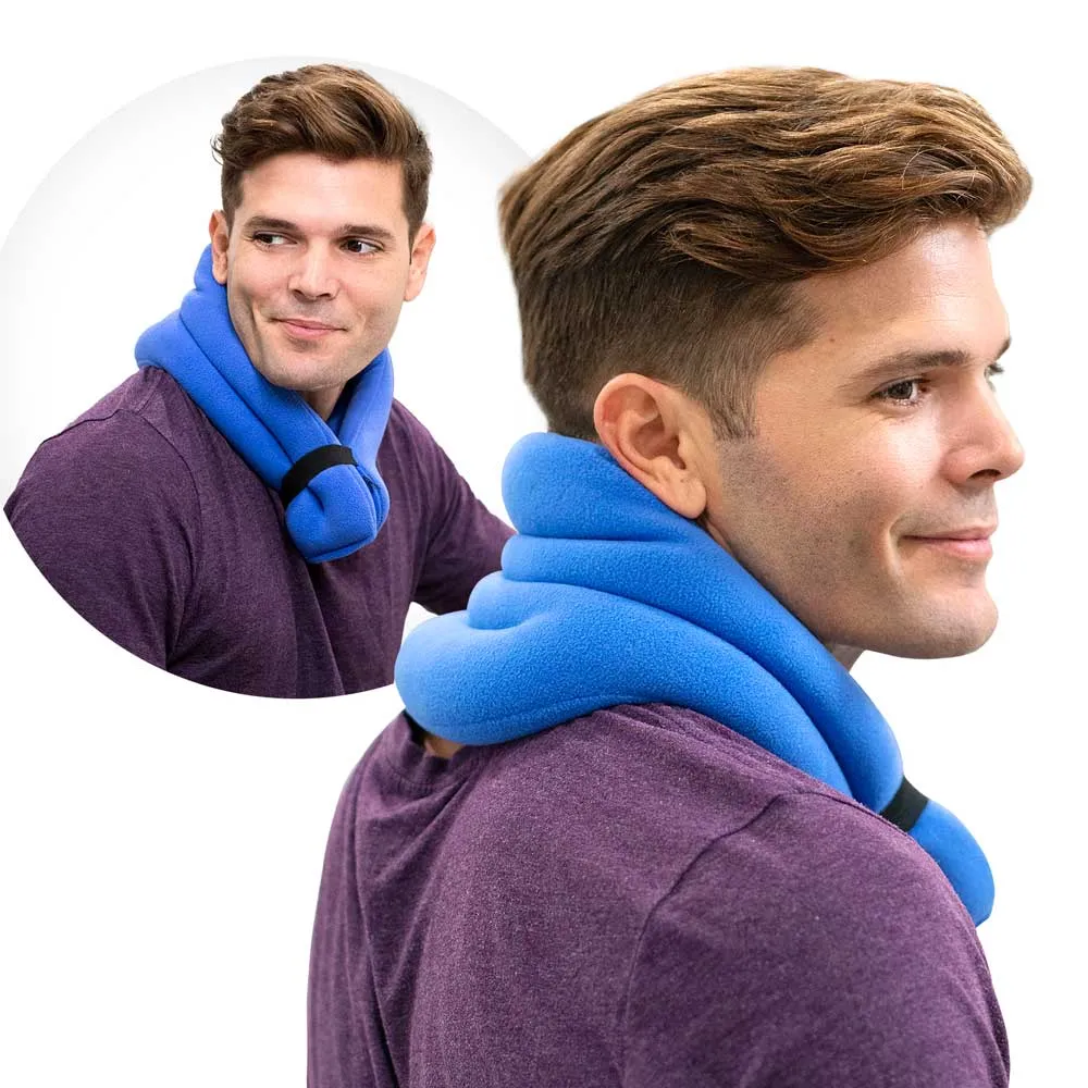 Hands-free Microwavable Neck Heating Wrap, Skyblue