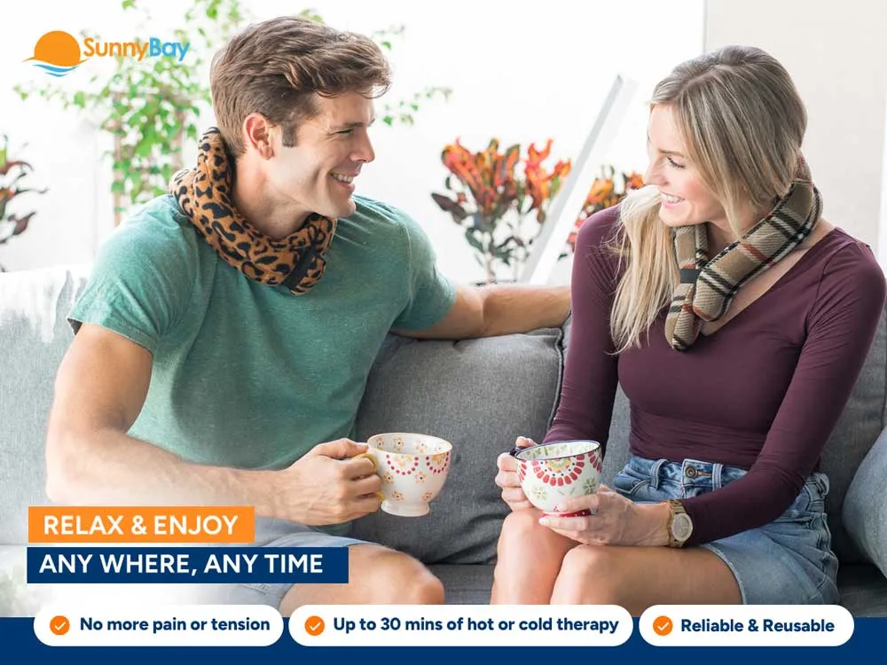 Hands-free Microwavable Neck Heating Wrap, Skyblue