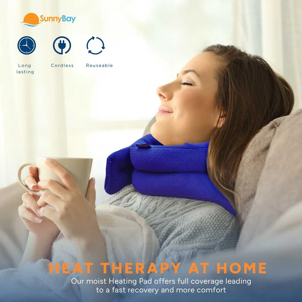 Hands-free Microwavable Neck Heating Wrap, Skyblue
