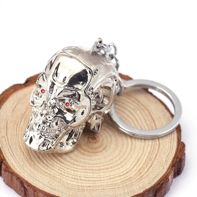 HSIC Brand Terminator Keychain Keyring Three-dimensional Punk Keyring Cool Skull Mask Key chains Accessories Cosplay HC11520