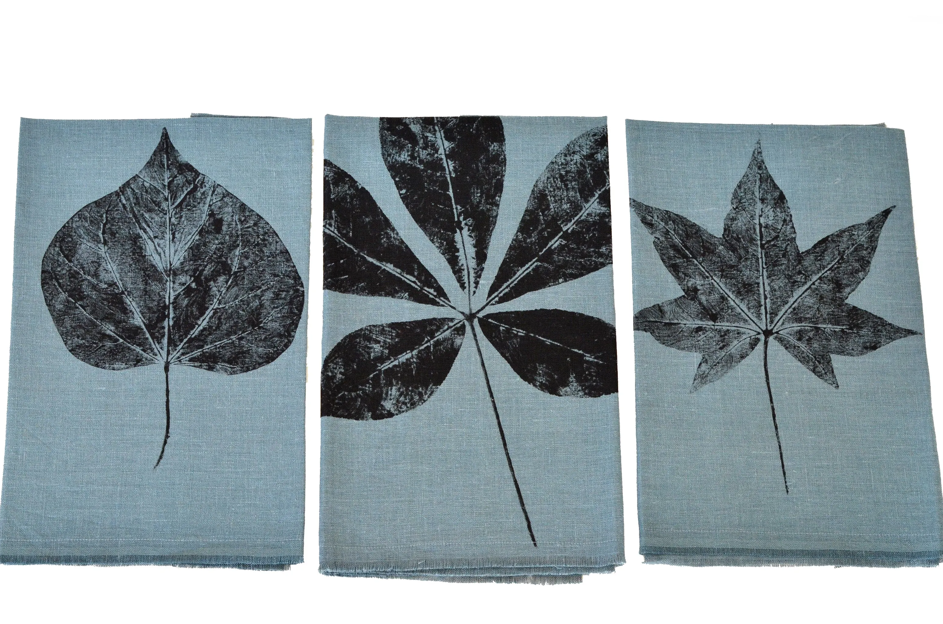 Lagoon Blue Linen Tea Towel
