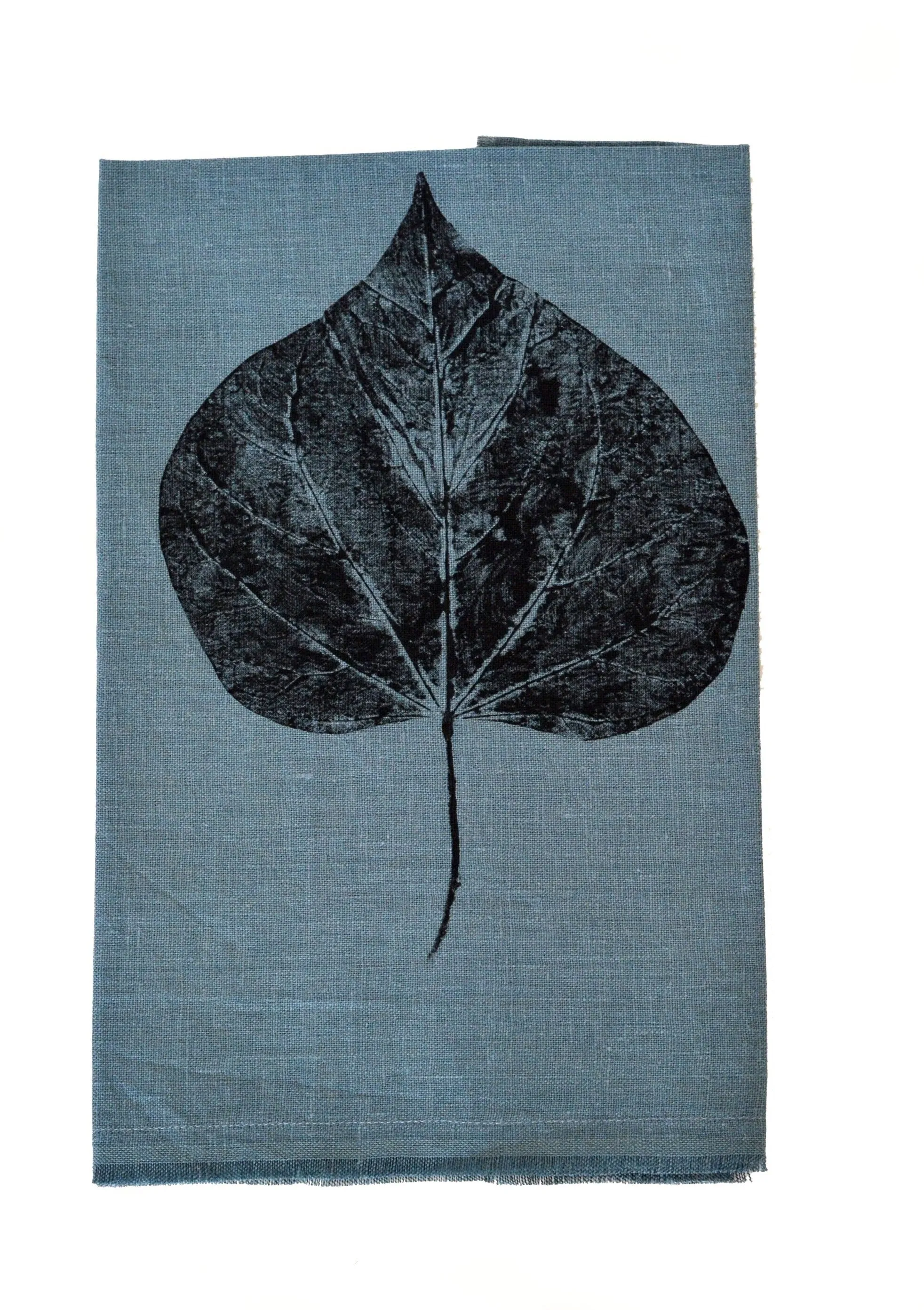 Lagoon Blue Linen Tea Towel
