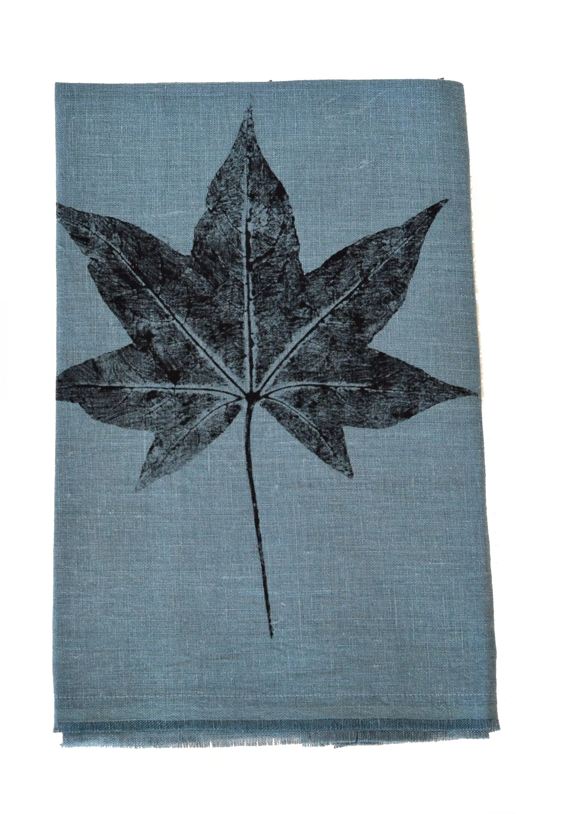 Lagoon Blue Linen Tea Towel