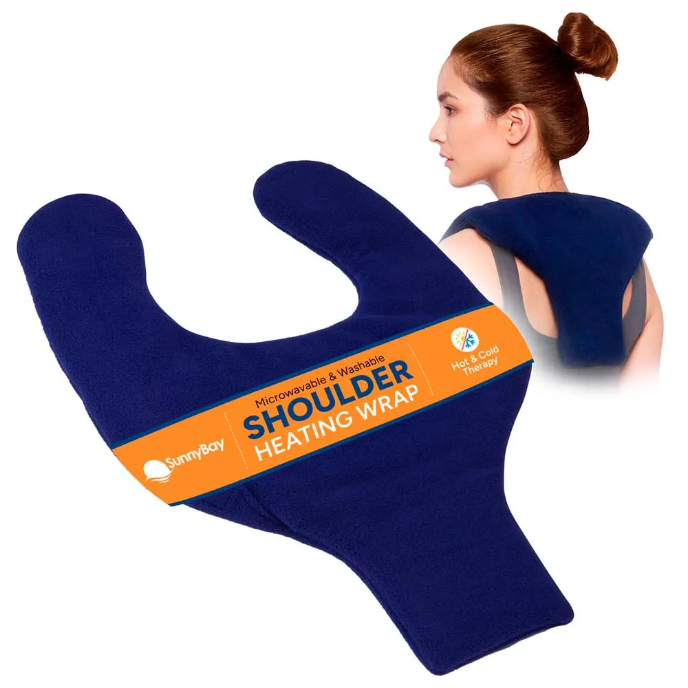Microwavable Heating Wrap For Shoulder And Upper Back, Light Weight For Seniors, Blue