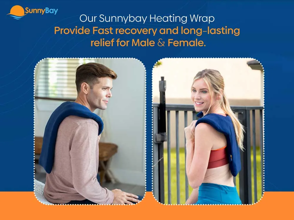 Microwavable Heating Wrap For Shoulder And Upper Back, Light Weight For Seniors, Blue