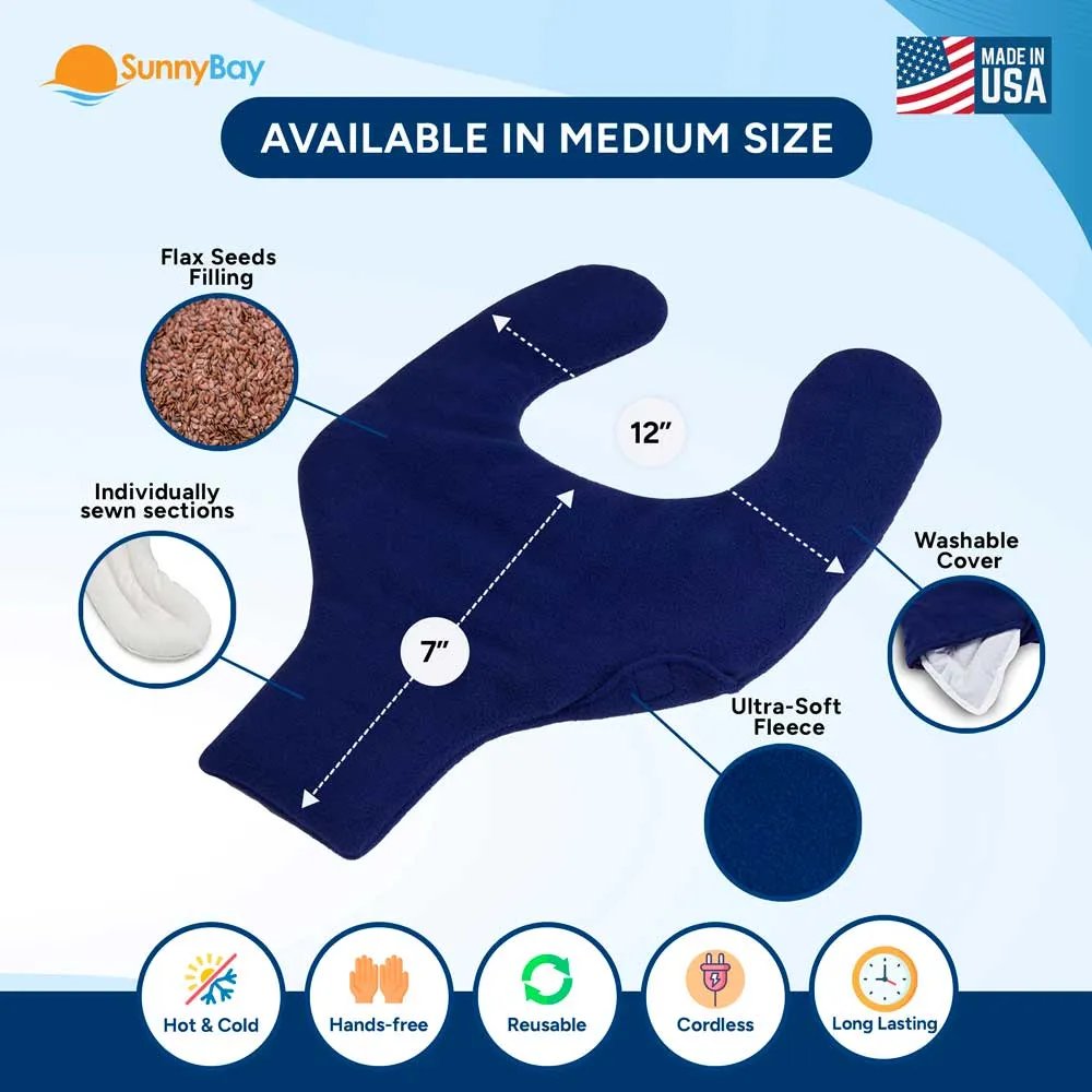 Microwavable Heating Wrap For Shoulder And Upper Back, Light Weight For Seniors, Blue