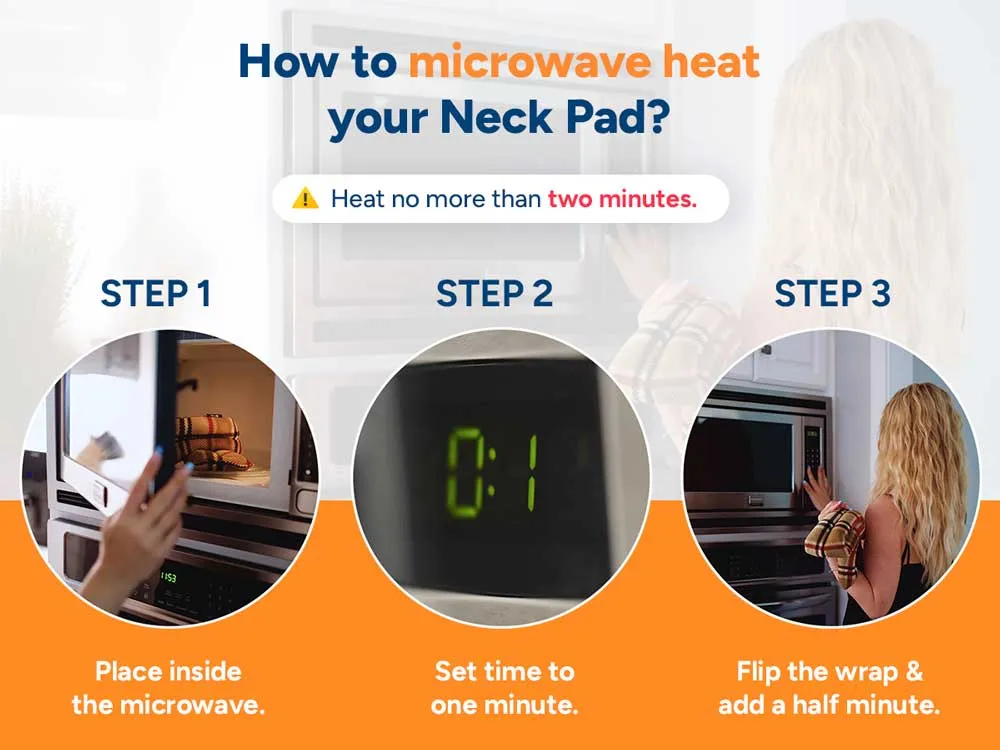 Microwavable Heating Wrap For Shoulder And Upper Back, Light Weight For Seniors, Blue