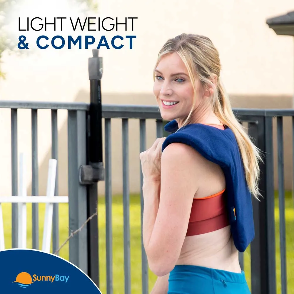 Microwavable Heating Wrap For Shoulder And Upper Back, Light Weight For Seniors, Blue