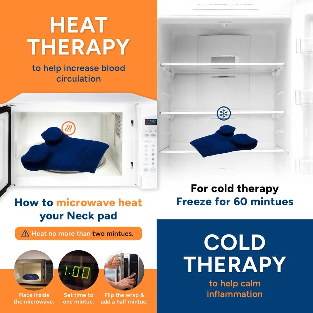 Microwavable Heating Wrap For Shoulder And Upper Back, Light Weight For Seniors, Blue