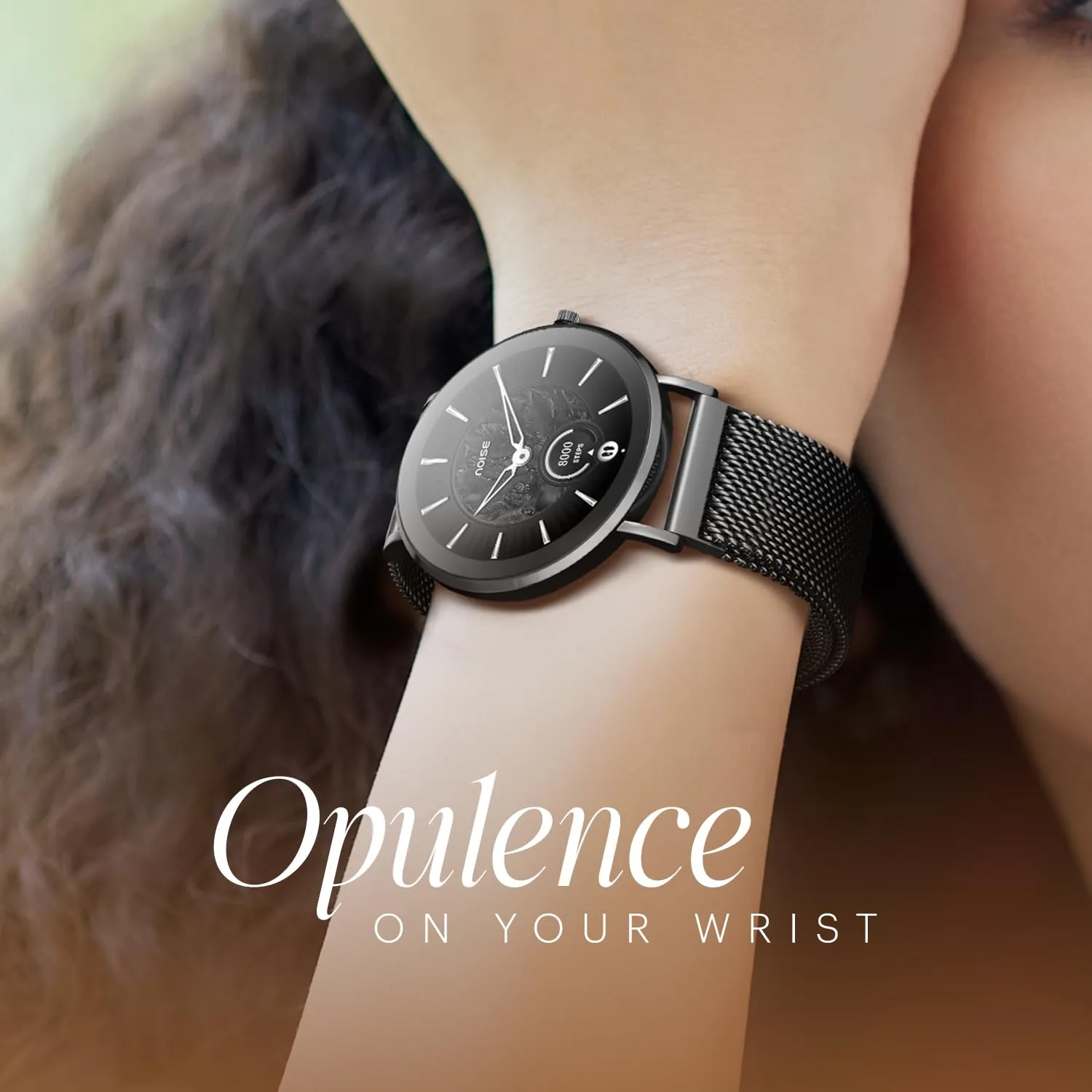 Noise Diva 2 Fashion Smart Watch for Women - Sleekest Dial, 36mm AMOLED Display, Snug Fit, Improved Female Cycle Tracker, BT Calling, Sleep Tracking, AI Voice Assistant, Password Protection-Black Link