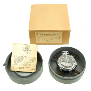 Original WWII U.S. A.A.C. Unissued Shock Absorbing Case for Navigation Pocket Watch with Type A-8 Watch