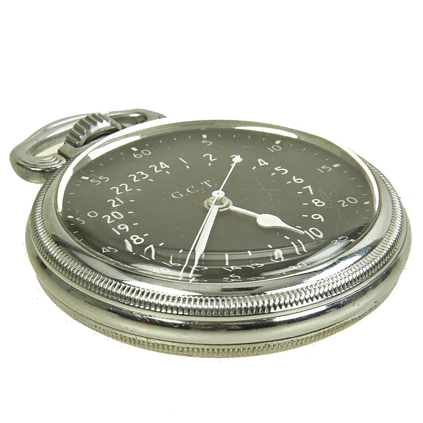 Original WWII U.S. Army Air Forces Hamilton AN5740 G.C.T. 24 Hour Navigator Pocket Watch