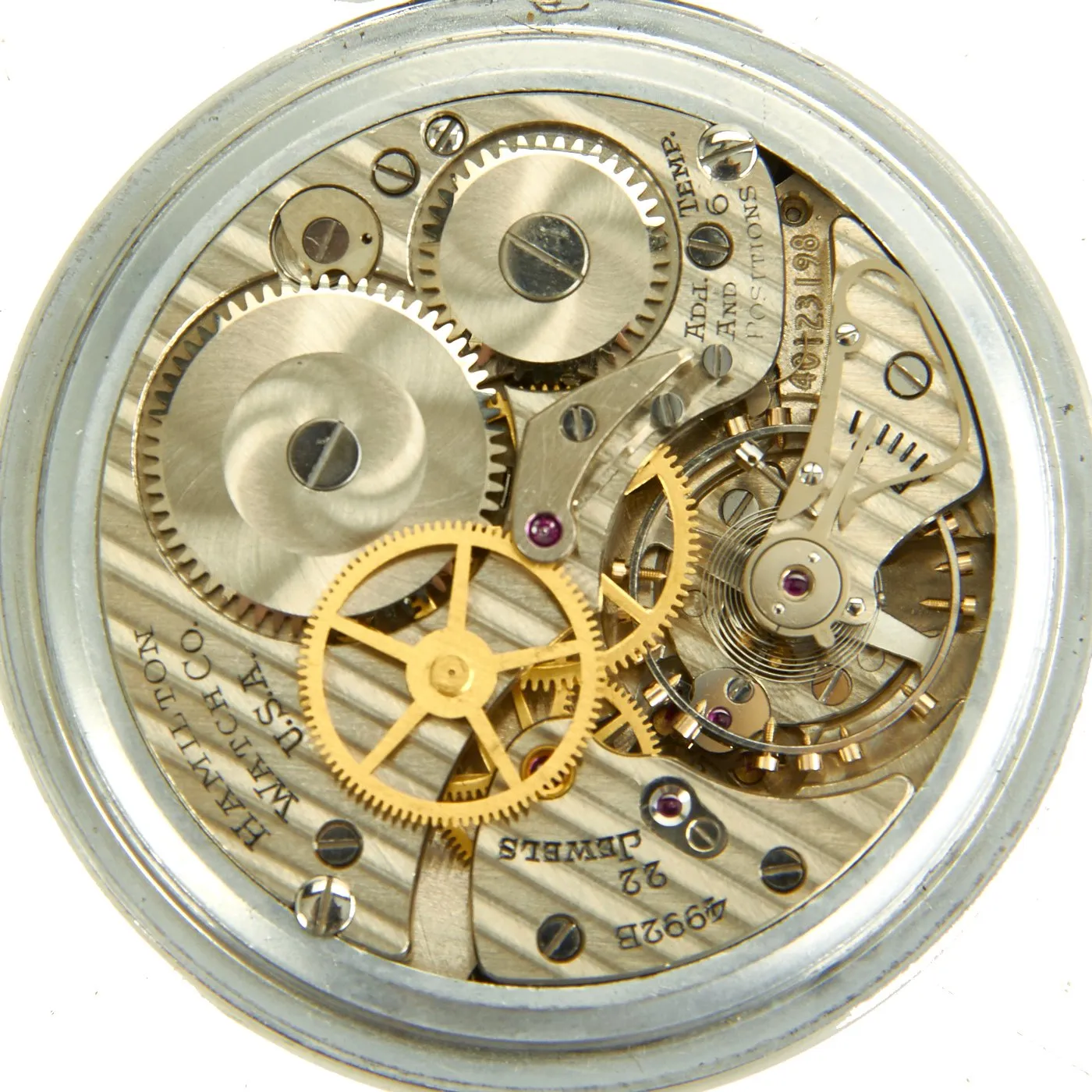Original WWII U.S. Army Air Forces Hamilton AN5740 G.C.T. 24 Hour Navigator Pocket Watch