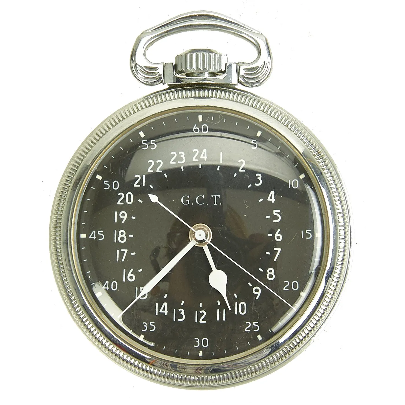 Original WWII U.S. Army Air Forces Hamilton AN5740 G.C.T. 24 Hour Navigator Pocket Watch