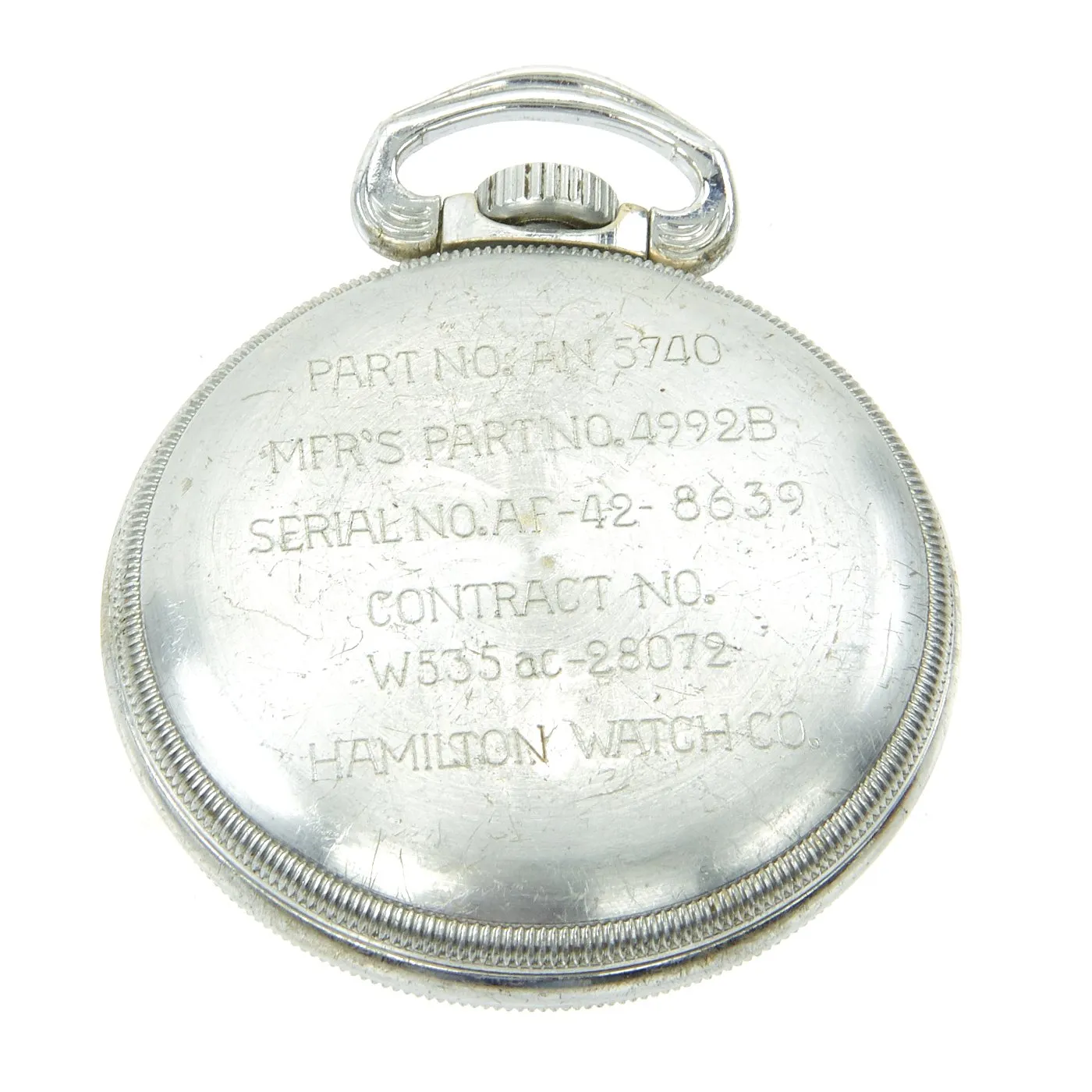 Original WWII USAAF 1942 Hamilton AN5740 G.C.T Navigator Pocket Watch with Carry Case and Box