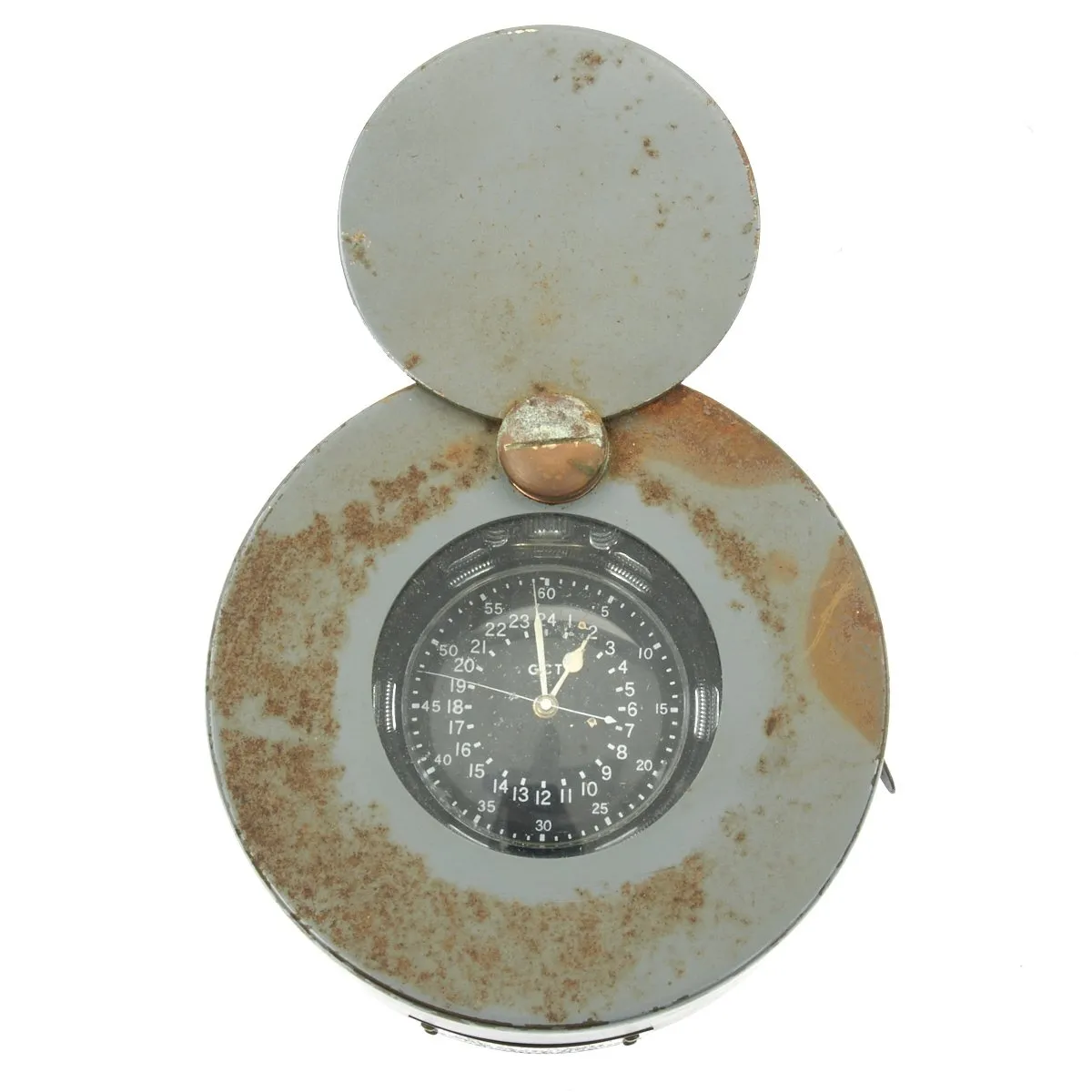 Original WWII USAAF 1942 Hamilton AN5740 G.C.T Navigator Pocket Watch with Carry Case