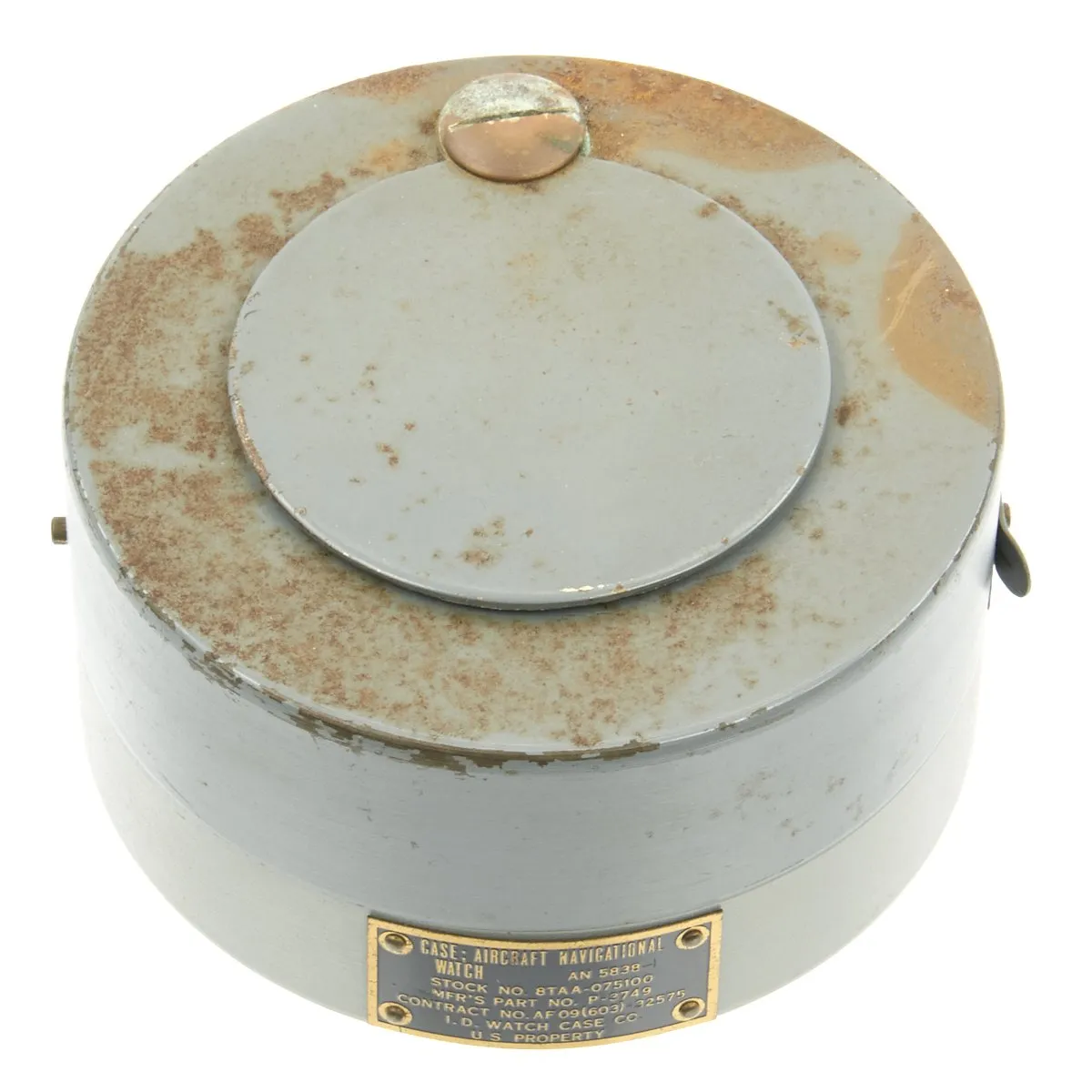 Original WWII USAAF 1942 Hamilton AN5740 G.C.T Navigator Pocket Watch with Carry Case