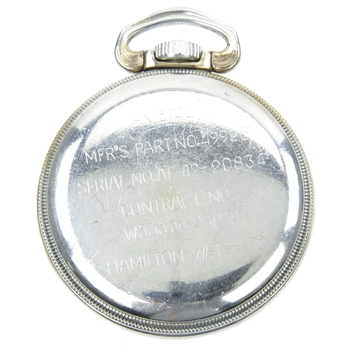 Original WWII USAAF 1942 Hamilton AN5740 G.C.T Navigator Pocket Watch with Carry Case