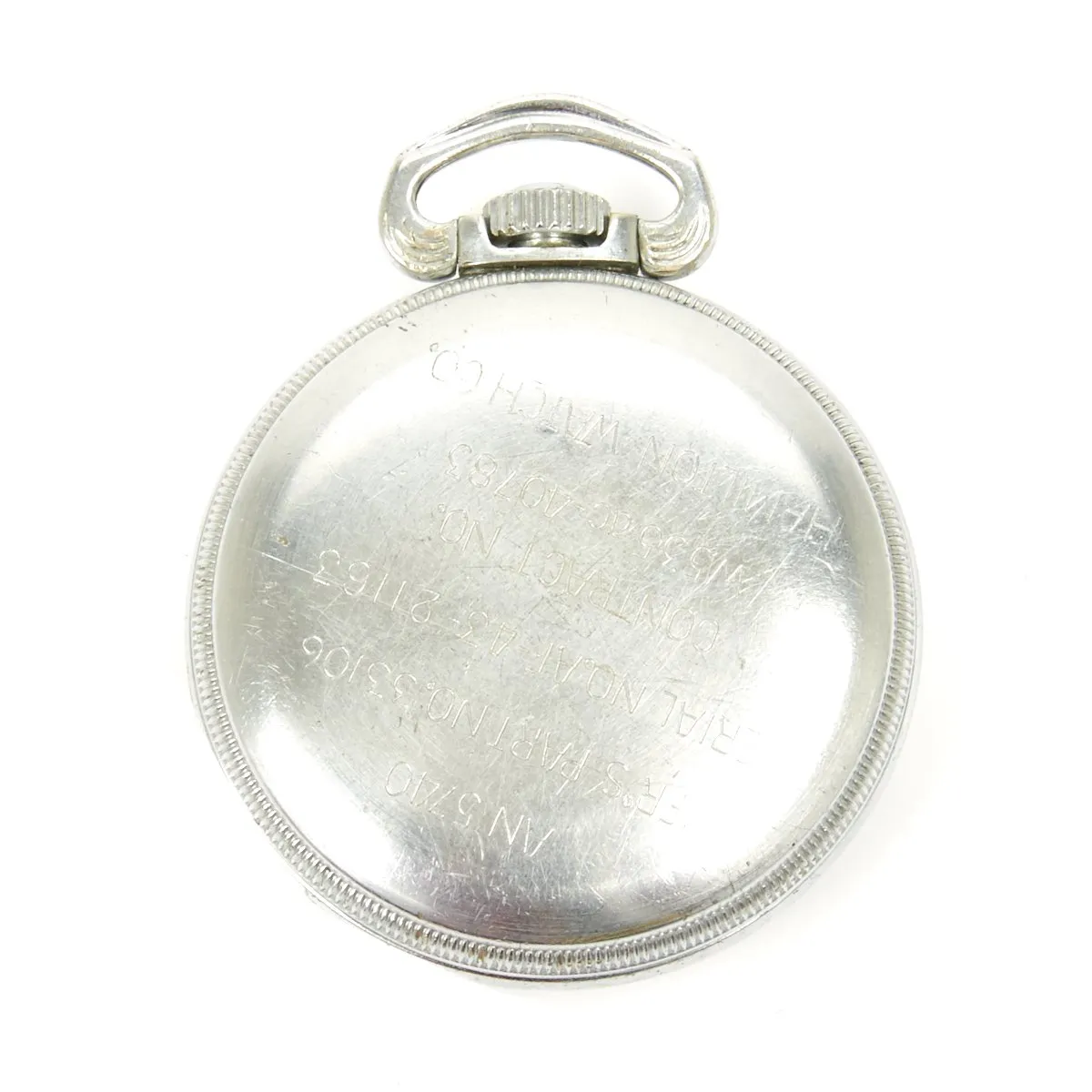 Original WWII USAAF 1943 Hamilton AN5740 G.C.T Navigator Pocket Watch with Case