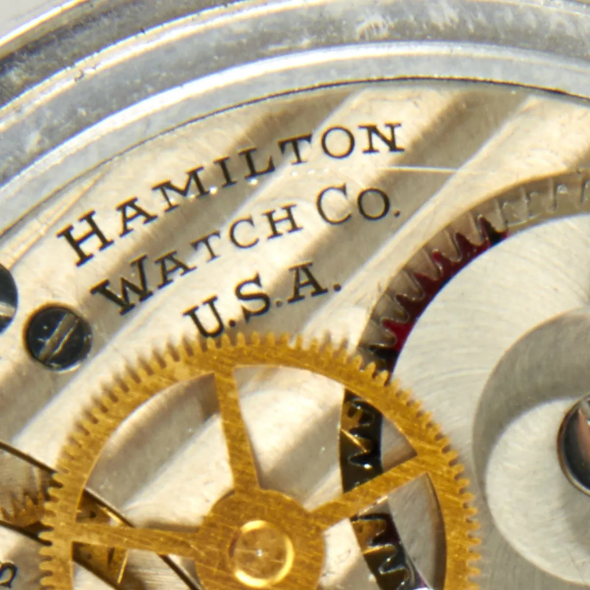 Original WWII USAAF 1943 Hamilton AN5740 G.C.T Navigator Pocket Watch with Case