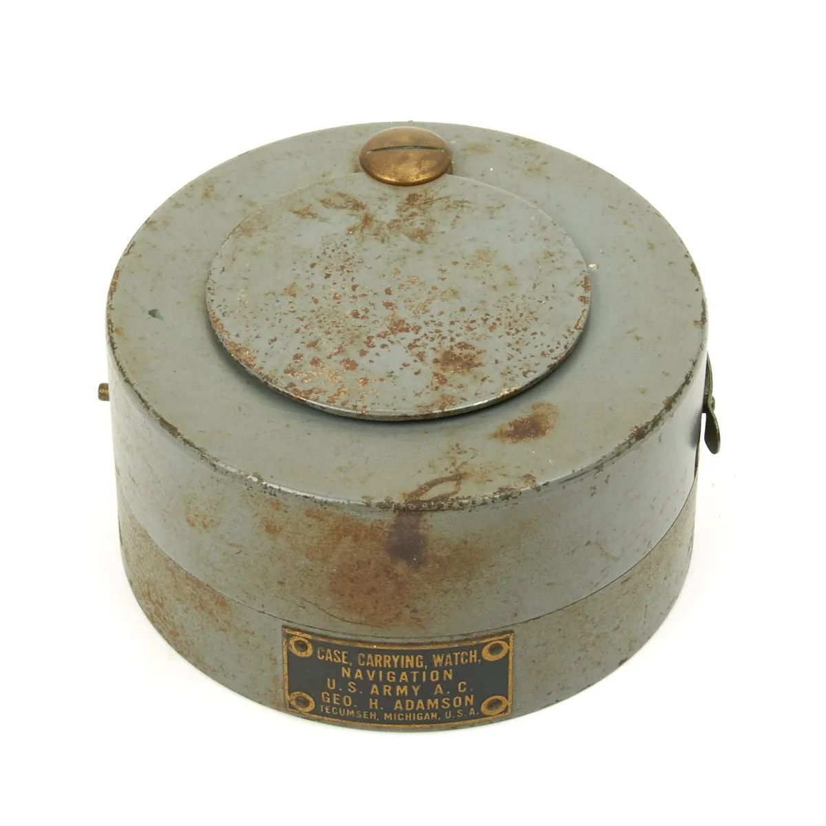 Original WWII USAAF 1943 Hamilton AN5740 G.C.T Navigator Pocket Watch with Case