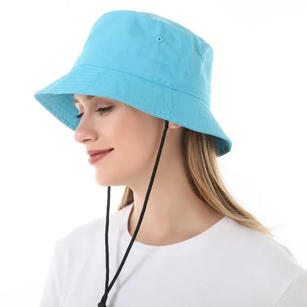 Outdoor Sunshade Solid Color Beach Sunscreen Fisherman Hat 54768514C