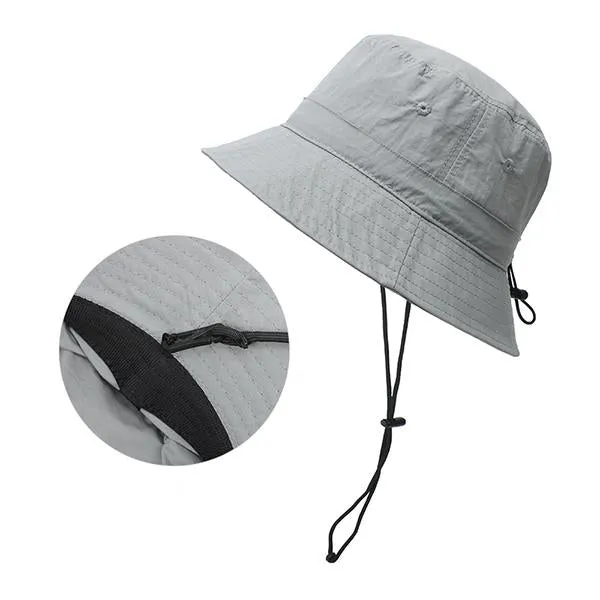 Outdoor Sunshade Solid Color Beach Sunscreen Fisherman Hat 54768514C