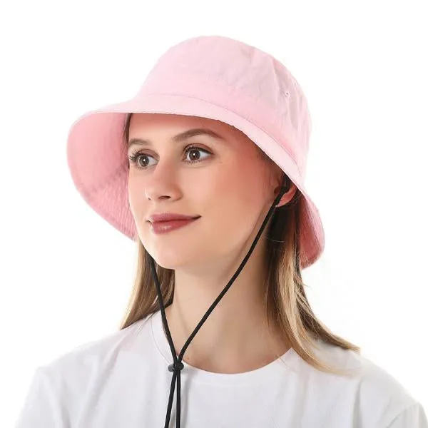 Outdoor Sunshade Solid Color Beach Sunscreen Fisherman Hat 54768514C