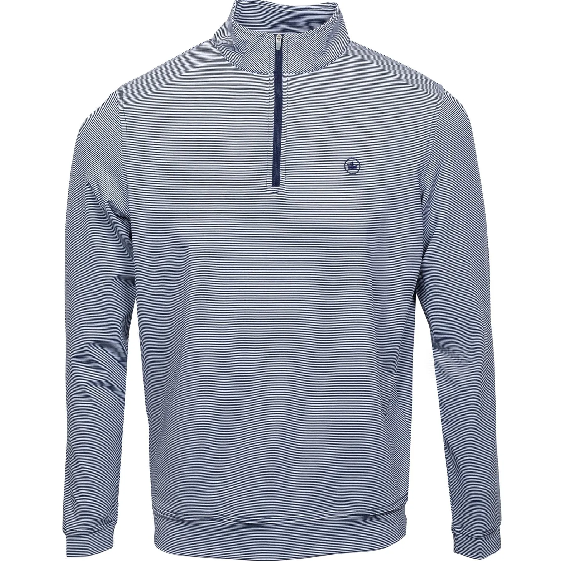 Perth Sugar Stripe Performance Quarter-Zip Cottage Blue/White - 2025