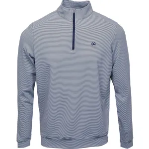 Perth Sugar Stripe Performance Quarter-Zip Cottage Blue/White - 2025