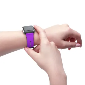 Purple Solid Colour Watch Band, Solid Color Print 38mm/42mm Watch Band For Apple Watches- Made in USA