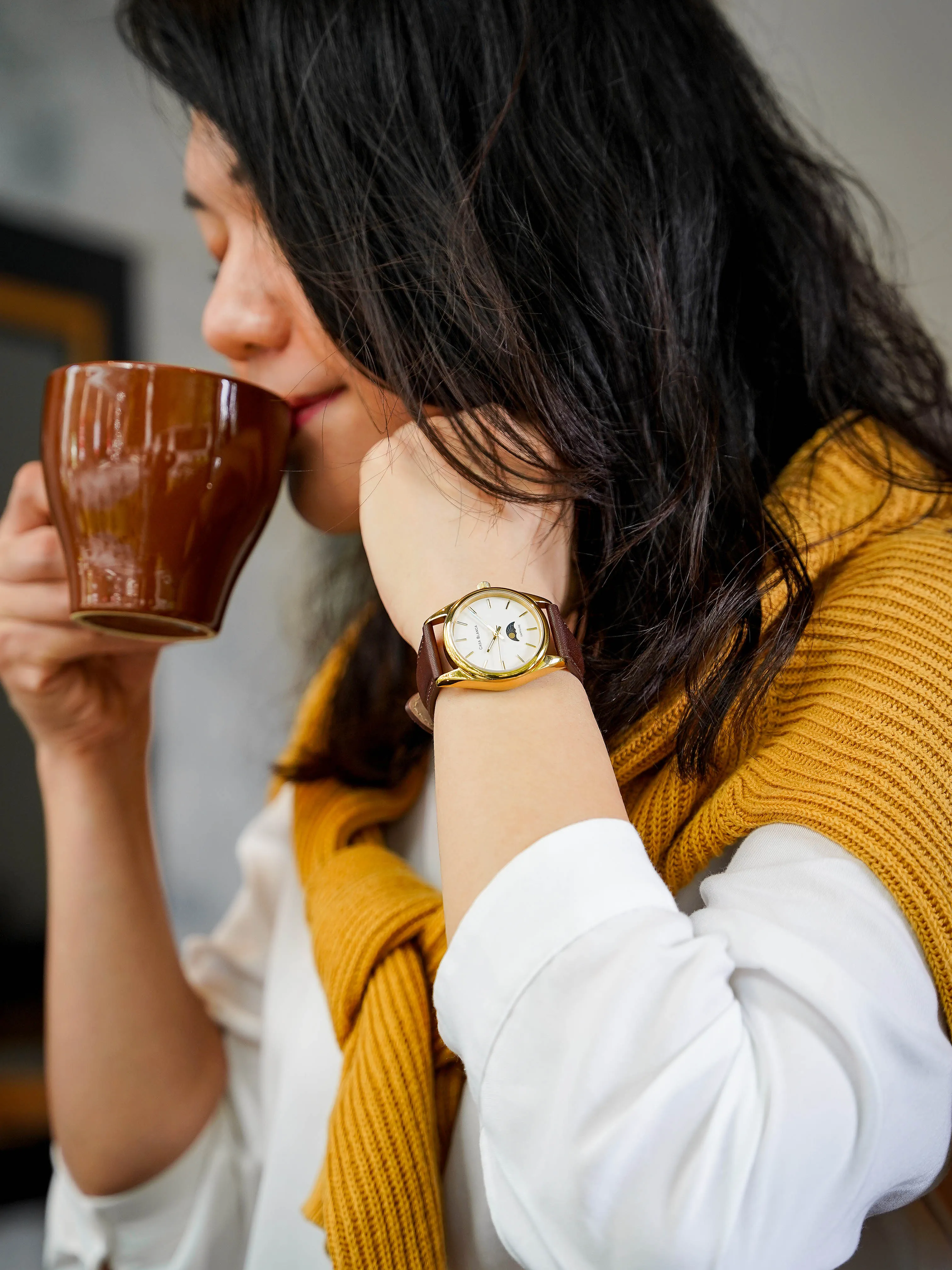 Solaire Moonphase Gold Watch