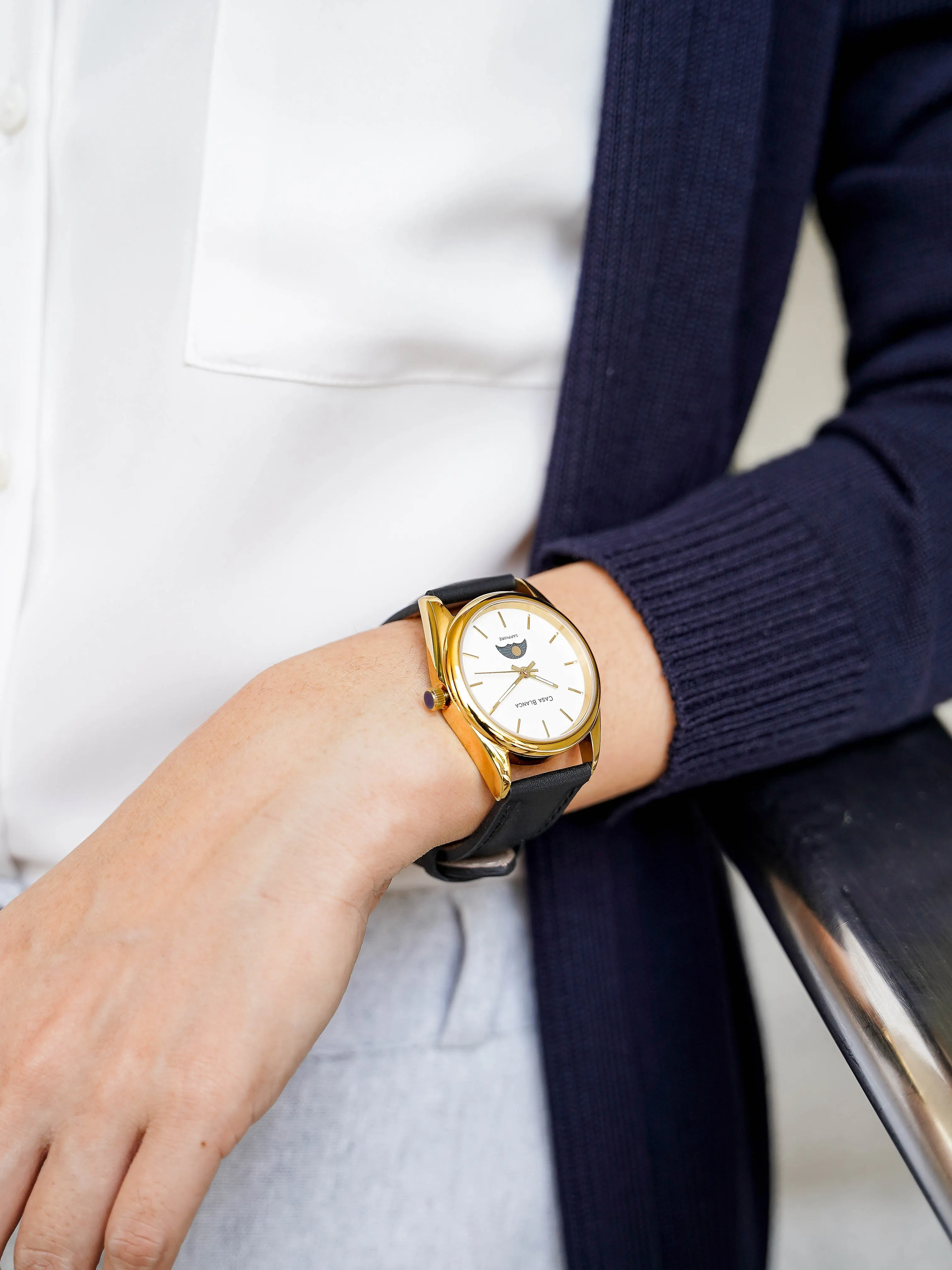 Solaire Moonphase Gold Watch