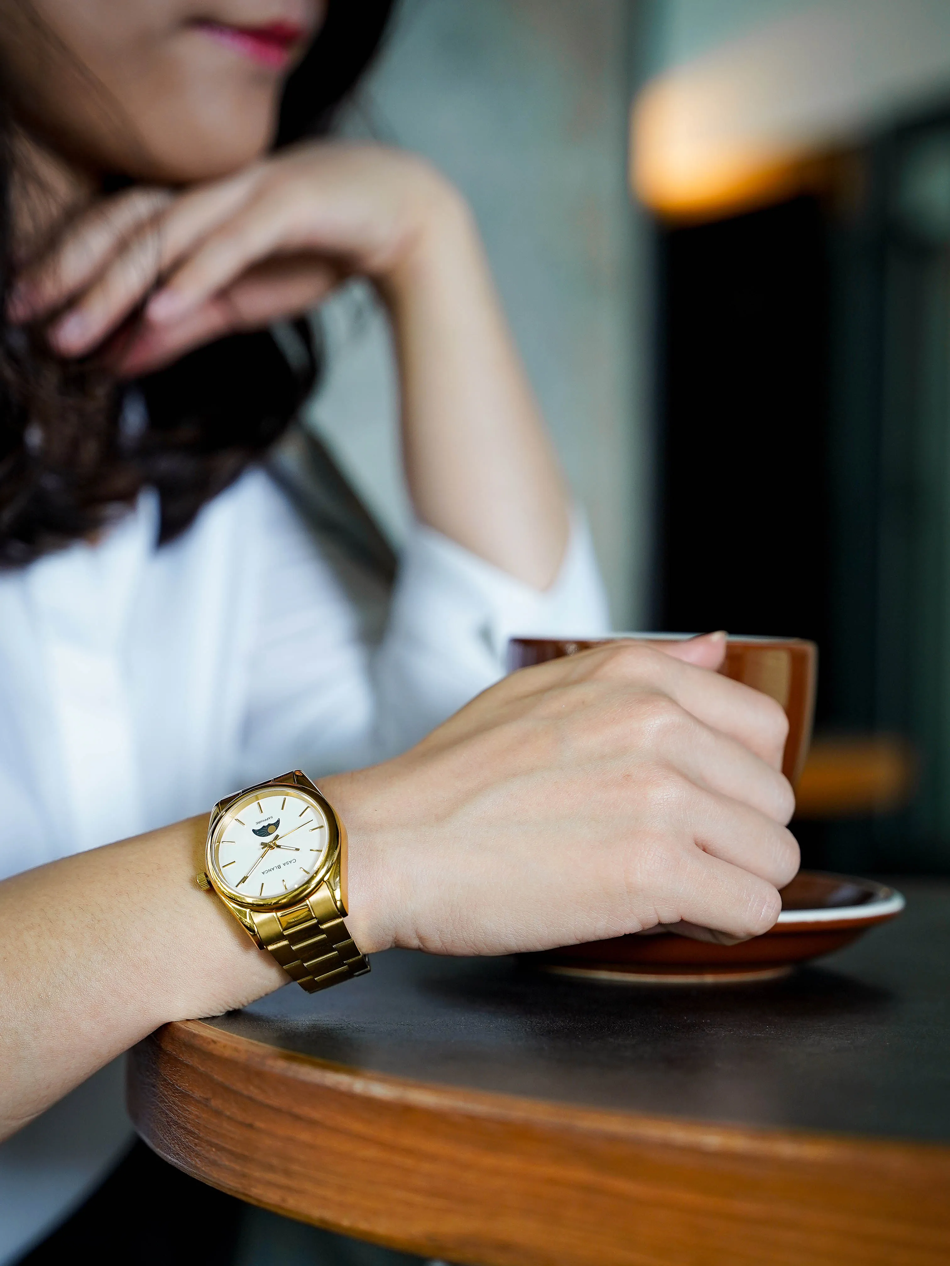 Solaire Moonphase Gold Watch