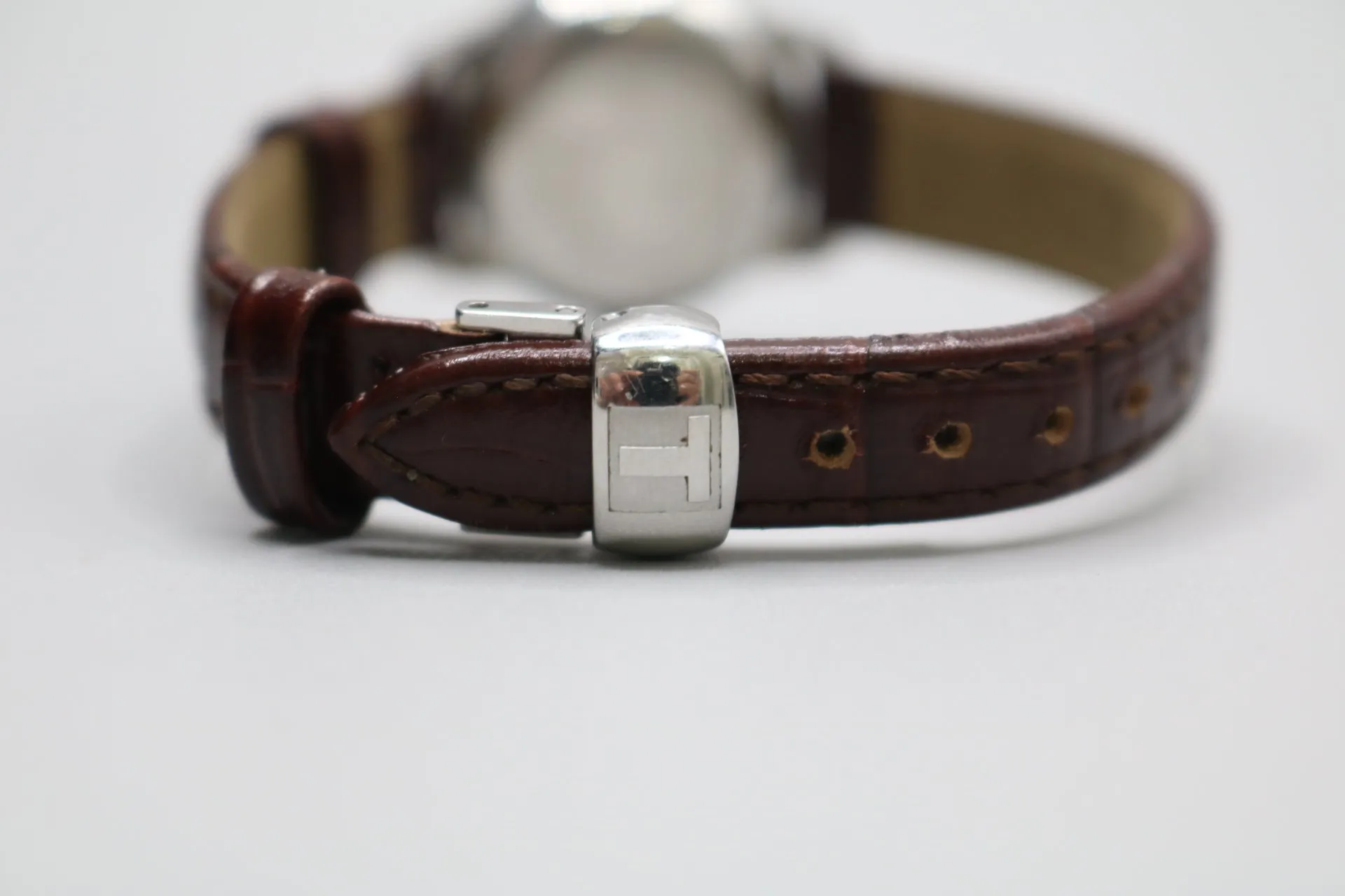 TISSOT Le Locle Automatic Silver Dial Brown Leather Ladies Watch T41.1.113.77