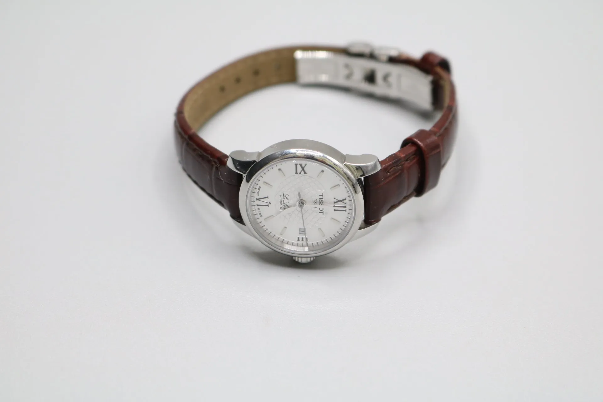 TISSOT Le Locle Automatic Silver Dial Brown Leather Ladies Watch T41.1.113.77