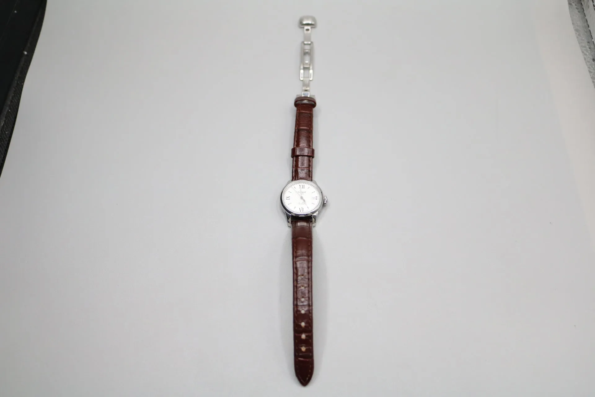 TISSOT Le Locle Automatic Silver Dial Brown Leather Ladies Watch T41.1.113.77