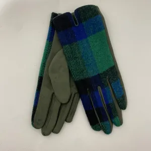 Winter Gloves - Green Tweed