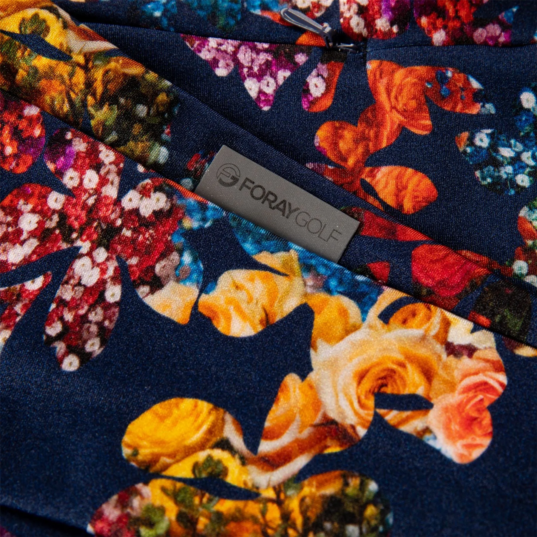 Womens Printed Full Zip Layering Navy Graphic Floral - SS23