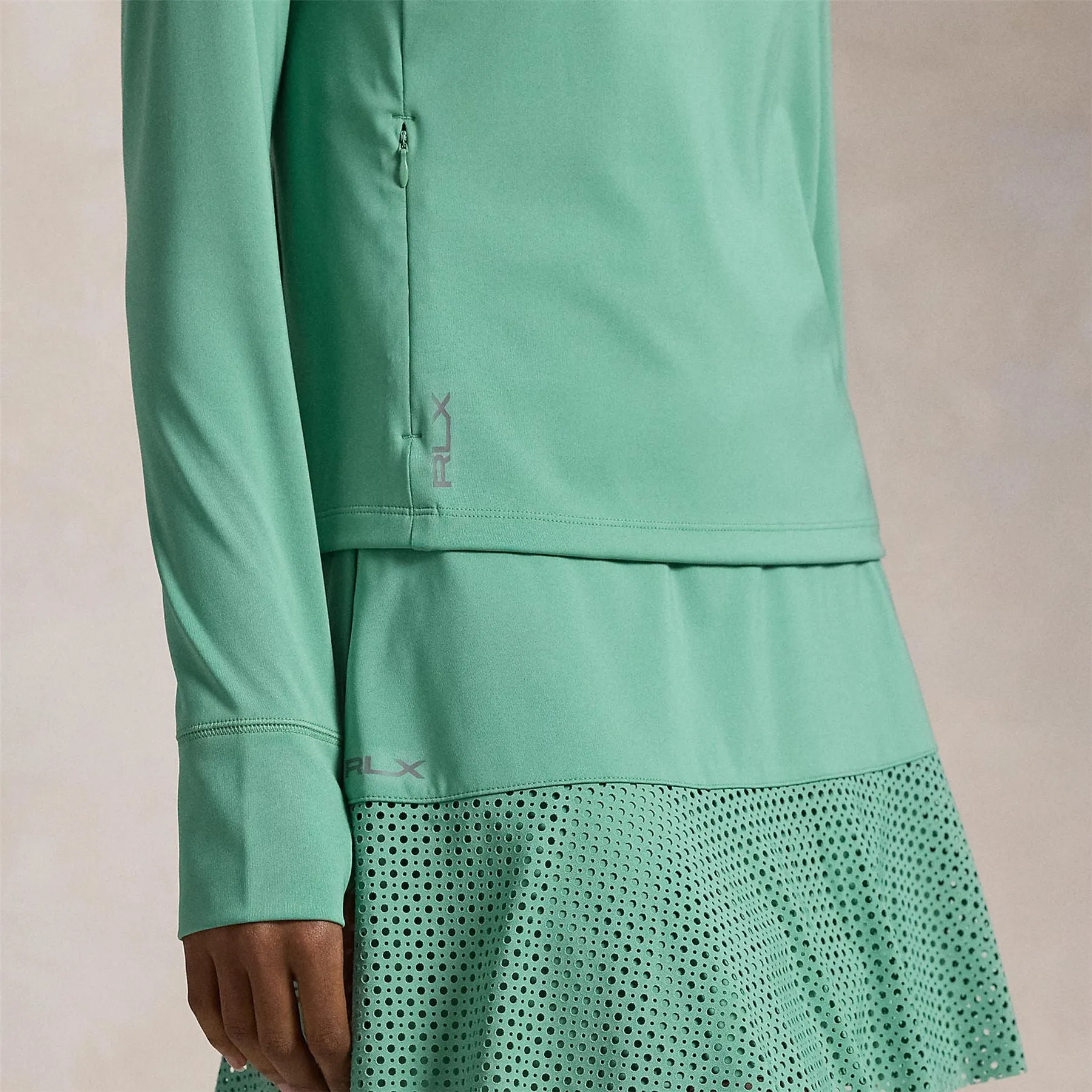 Womens RLX Performance Quarter Zip Haven Green - AW24
