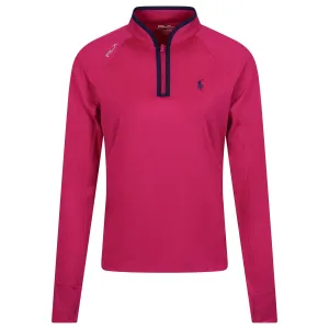 Womens RLX Stretch Jersey Quarter Zip Fuchsia Berry - AW24