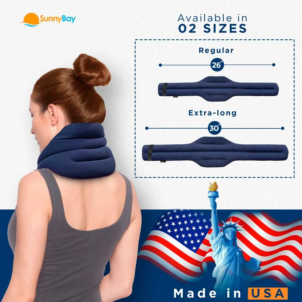 XL Hands-free Microwavable Neck Heating Wrap, Blue